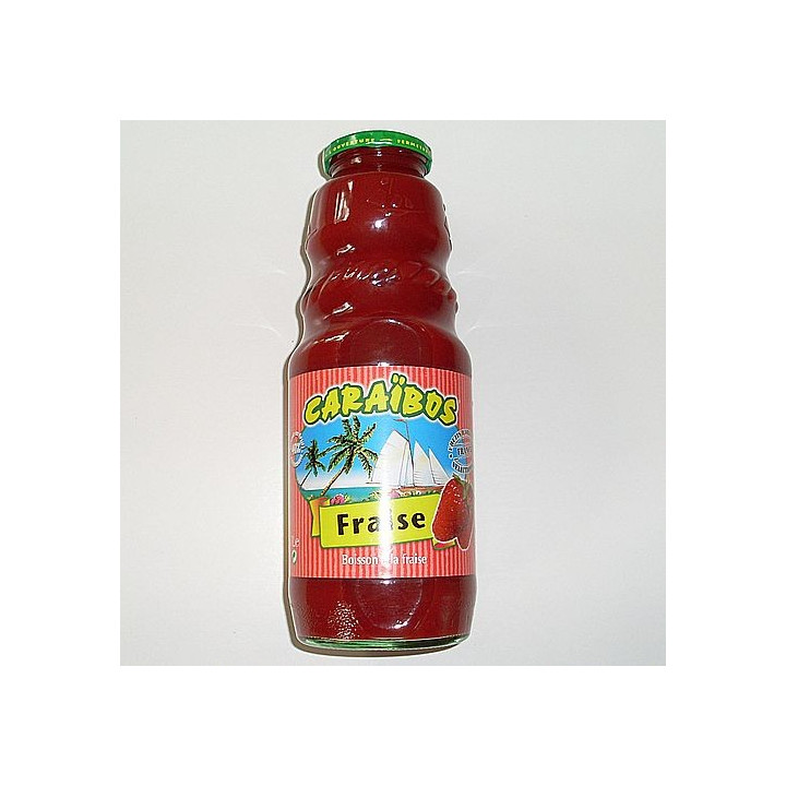 6 Bouteilles de Caraïbos Fraise 6 x 1 L - Grossiste boissons, boissons en gros avec ClicMarket