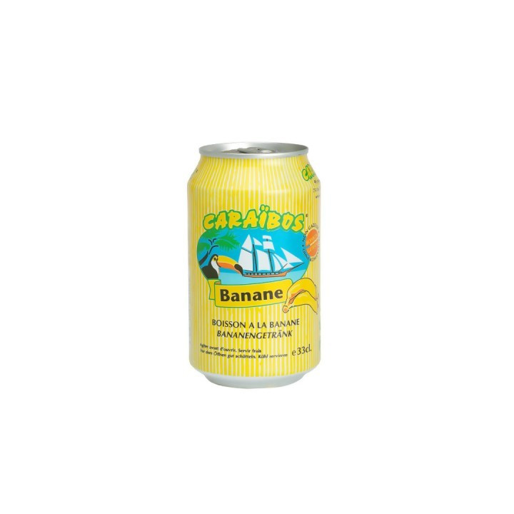 24 Canettes de Caraïbos Goût Banane 24 x 33 CL - Grossiste boissons, boissons en gros avec ClicMarket