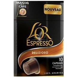 10 Capsules de Café L'Or Espresso Delizioso 52 G - Grossiste boissons, fournisseur de boissons, boissons en gros avec ClicMarket