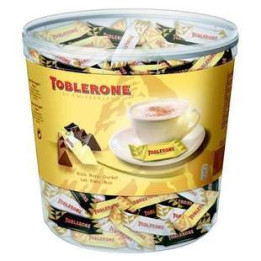 150 Mini Toblerone Chocolat au lait, Blanc et Noir 150 x 6 G - Grossiste alimentaires, bonbons en gros avec ClicMarket