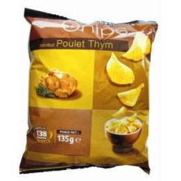 20 Paquets de Chips au Poulet Thym Rochambeau 20 x 135 G - Grossiste alimentaires, chips en gros avec ClicMarket