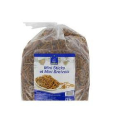 2.5 Kilos de Mini Sticks + Mini Bretzels Horeca 2.5 KG - Grossiste alimentaires, chips en gros avec ClicMarket