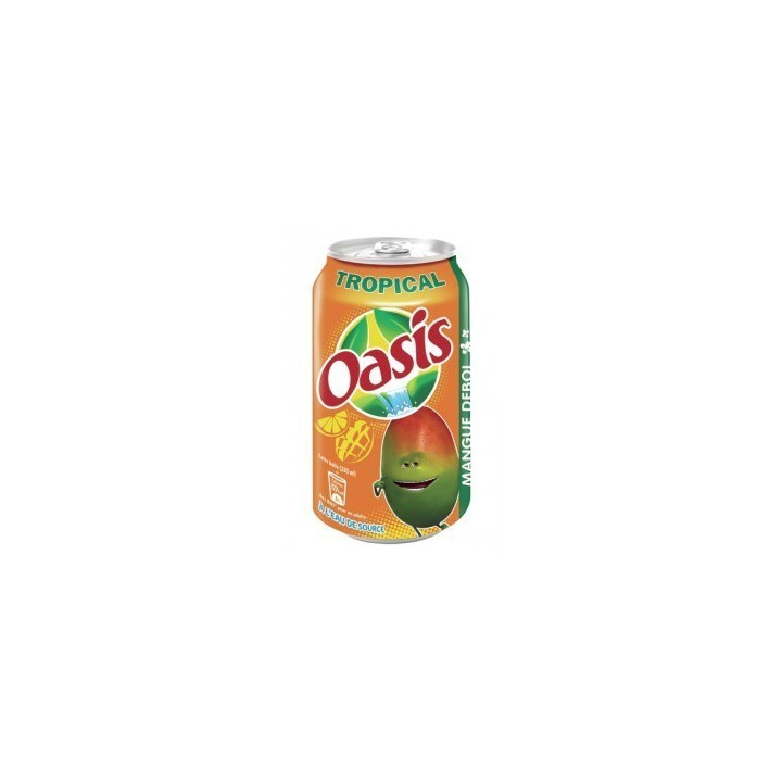 24 Canettes d'Oasis Tropical 24 x 33 CL - Grossiste boissons, boissons en gros avec ClicMarket