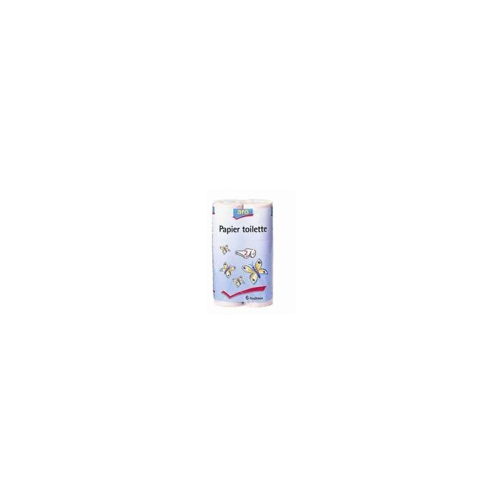 8 Paquets de 6 Rouleaux de Papier Toilette 2 Plis Rose Aro - Vos courses en ligne livrées à domicile avec ClicMarket