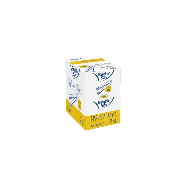 500 Bûchettes de Sucre en Poudre Béghin Say 500 x 4 G - Grossiste alimentaires, biscuits en gros avec ClicMarket