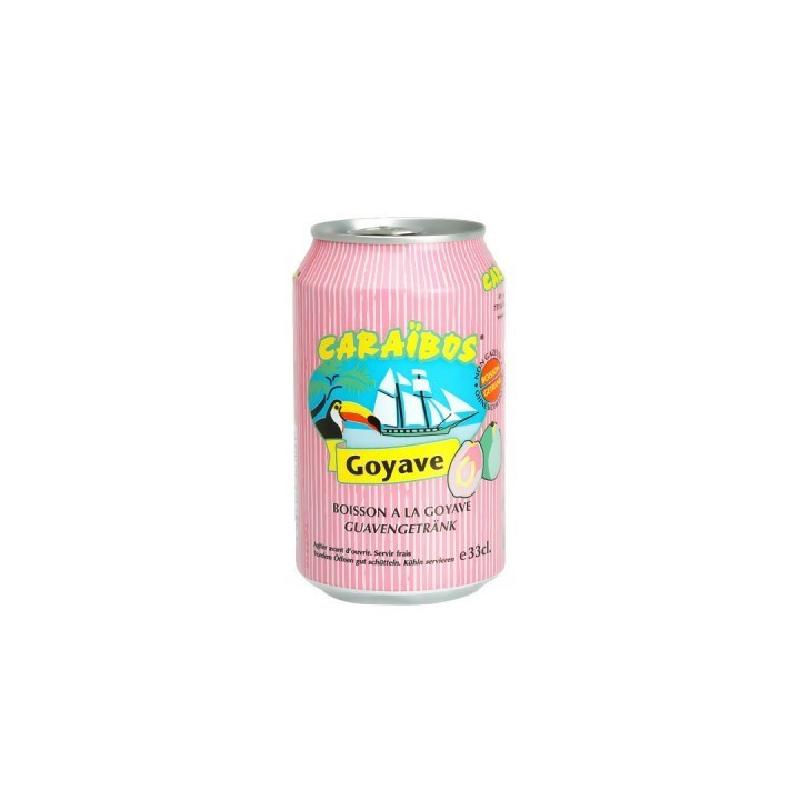 24 Canettes de Caraïbos Goût Goyave 24 x 33 CL - Grossiste boissons, boissons en gros avec ClicMarket