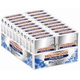 20 Paquets de Chewing-gum Hollywood Blancheur Menthe Polaire Sans Sucres - Bonbons en gros, chewing-gum en gros, avec ClicMarket