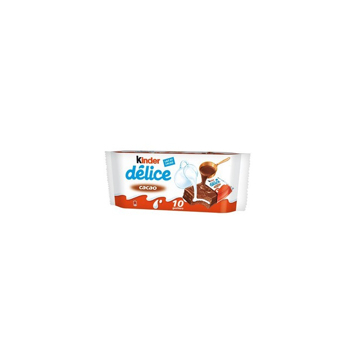 Kinder Delice 10 Barres Cacao Riche en Lait 420 G - Vos courses en ligne livrées à domicile avec ClicMarket