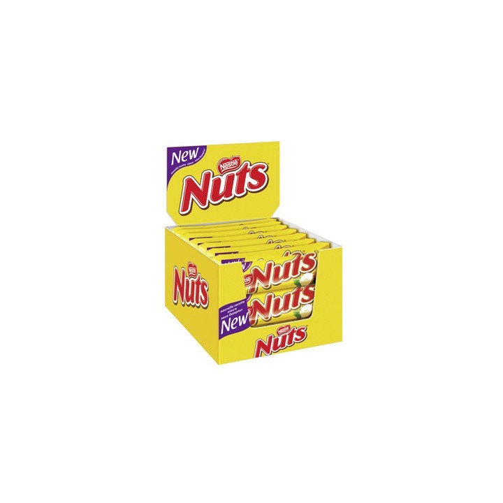24 Barres Chocolatées Nuts 24 x 42 G - Grossistes boissons, boissons en gros avec ClicMarket