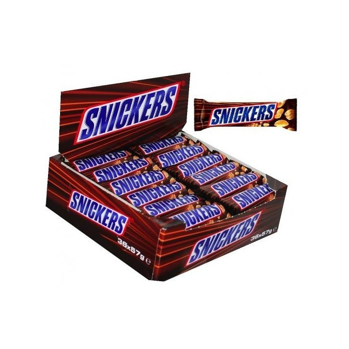 32 Barres Chocolatées de Snickers 32 x 50 G - Vos courses en ligne livrées à domicile avec ClicMarket