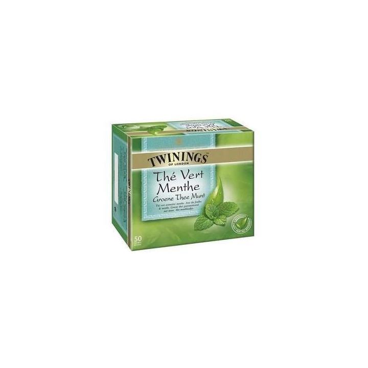 50 Sachets de Thé Vert Menthe Twinings - Grossiste boissons, fournisseur de boissons avec ClicMarket