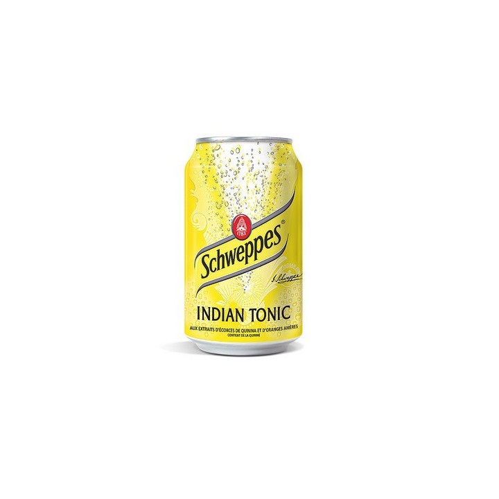 24 Canettes de Schweppes Indian Tonic 33 CL - Vos courses en ligne livrées à domicile avec ClicMarket