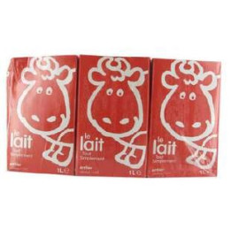 6 Briques de Lait UHT Entier 6 X 1 L - Fournisseur de boissons, Grossiste Boissons
