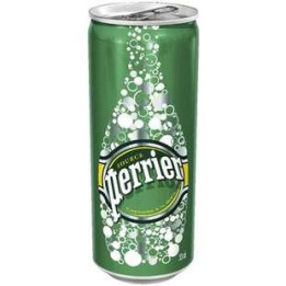 24 Canettes de Perrier Eau Minérale Gazeuse 24 x 33 CL