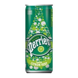24 Canettes d'Eau Perrier Citron Vert 24 x 33 CL