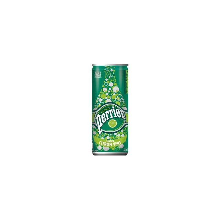 24 Canettes d'Eau Perrier Citron Vert 24 x 33 CL