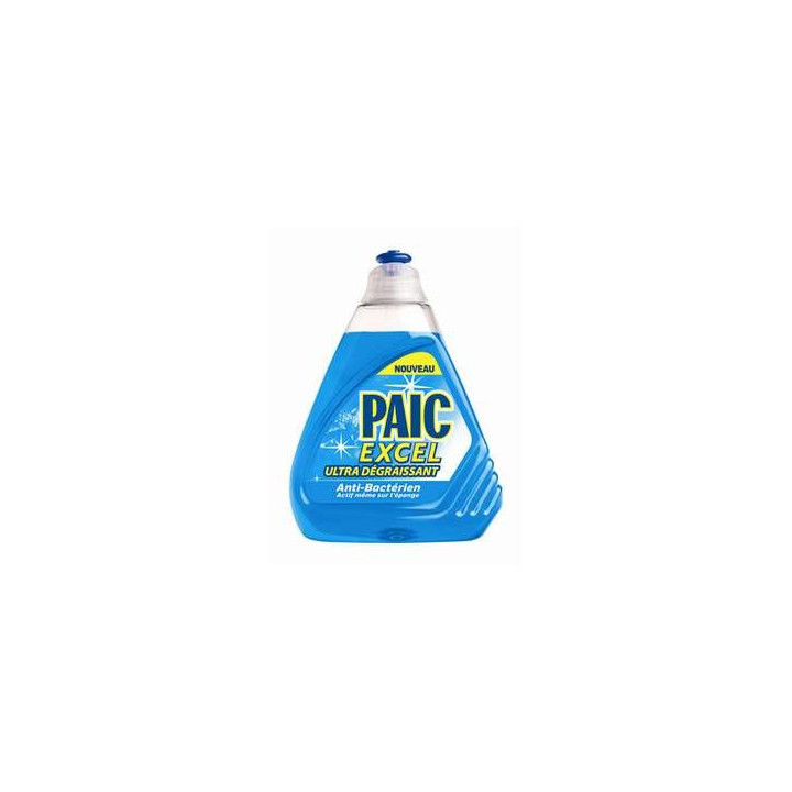 4 Bouteilles de Liquide Vaiselle Anti-Bactérien Paic Excel 4 x 500 ML