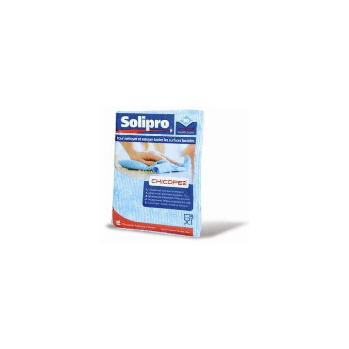 10 Lavettes Chicopee Bleu Solipro