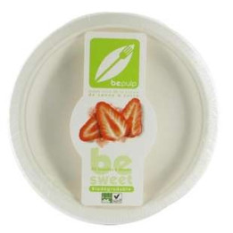 50 Assiettes à Dessert Biodégradables Be Pulp 18 CM