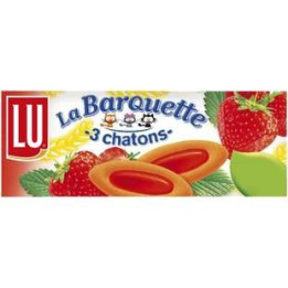 20 Paquets de Barquettes Fraise Les 3 Chatons Lu 20 x 120 G