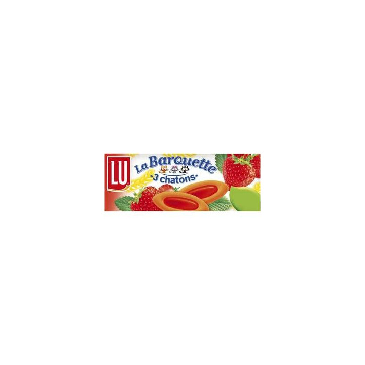 20 Paquets de Barquettes Fraise Les 3 Chatons Lu 20 x 120 G