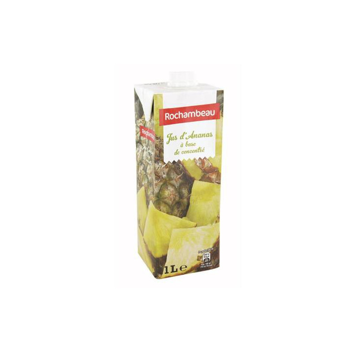 6 Briques de Jus d'Ananas Rochambeau 6 x 1 L