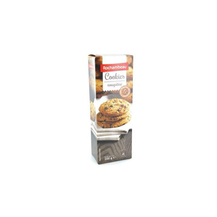 4 Paquets de Cookies Nougatine et Pépites de Chocolat Rochambeau 4 x 200 G