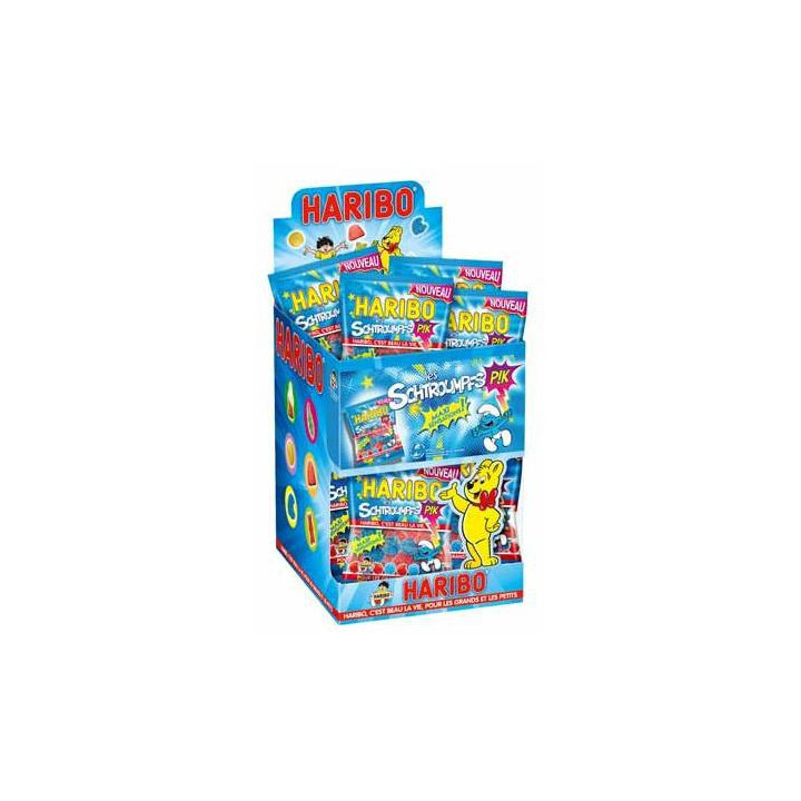 30 Sachets de Bonbon Schtroumpfs Pik Haribo 30 x 40 G