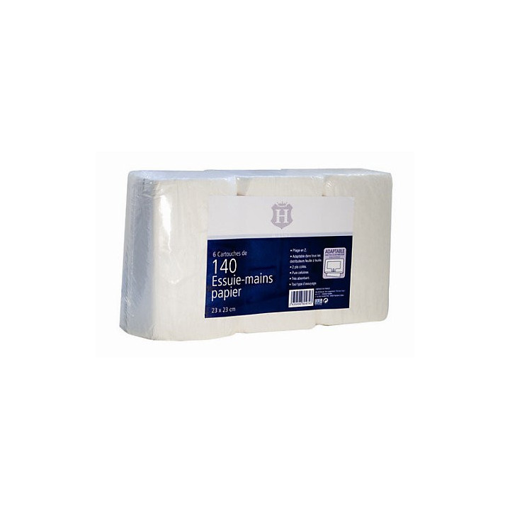 10 Paquets de 135 Feuilles Essuie-mains Marathon Blanc Tork