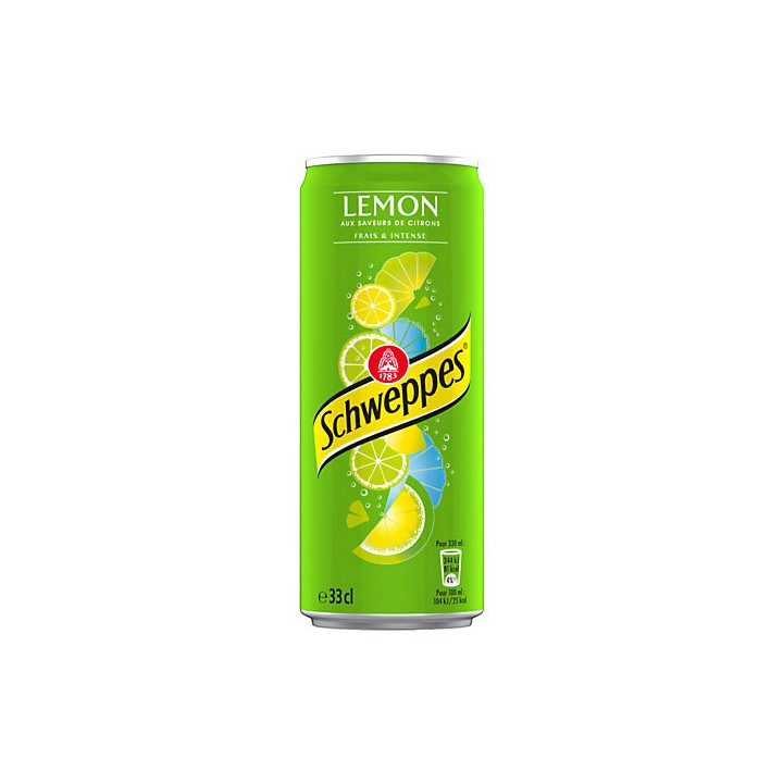 24 Canettes de Schweppes Lemon 24 x 33 CL