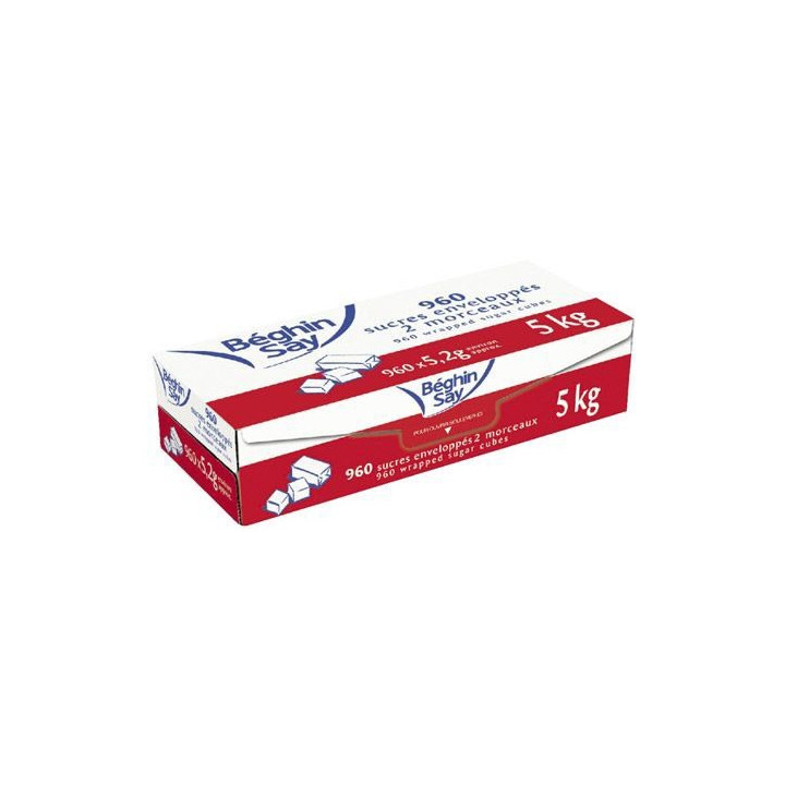 960 Sucres Enveloppés 2 Morceaux N° 7 Beghin Say 5 KG