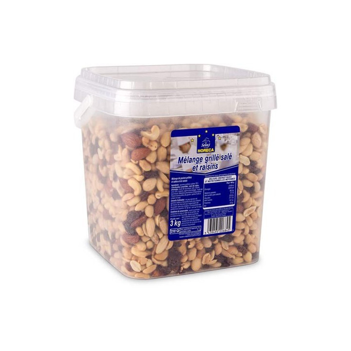 1.5 Kilos de Mélange Grillé Salé et Raisins Horeca 1.5 Kg