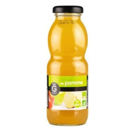 12 Bouteilles en Verre de Pur Jus de Pomme Bio Gilbert 12 x 25 CL