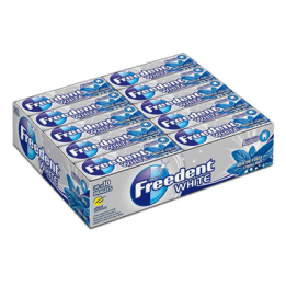 30 Paquets de Chewing-Gum Freedent White Menthe Forte 30 x 10 Dragées