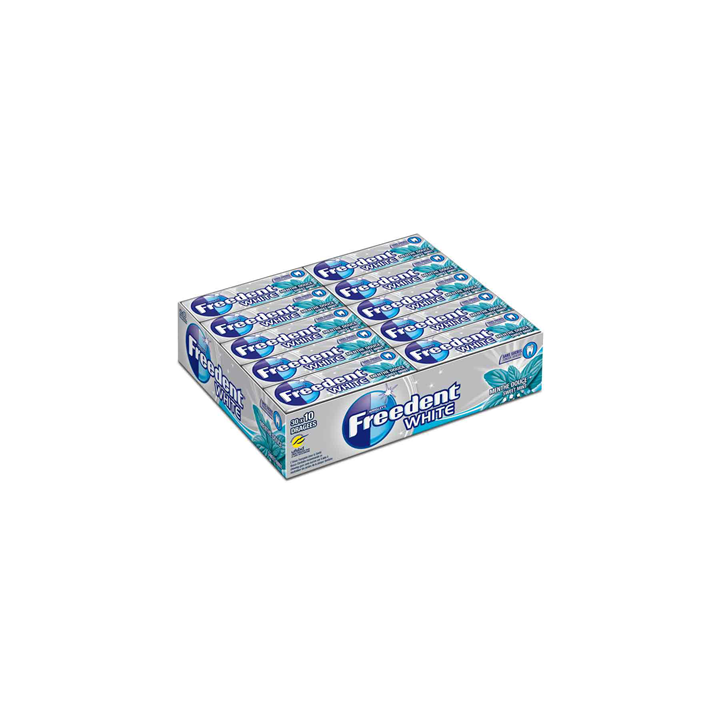 30 Paquets de Chewing-Gum Freedent White Menthe Douce
