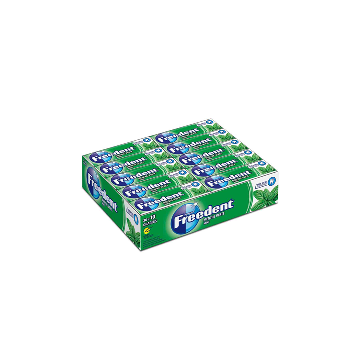 30 Paquets de Chewing-Gum Freedent Menthe Verte
