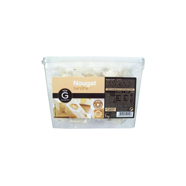 110 Portions de Nougat Tendre Gilbert 1 KG