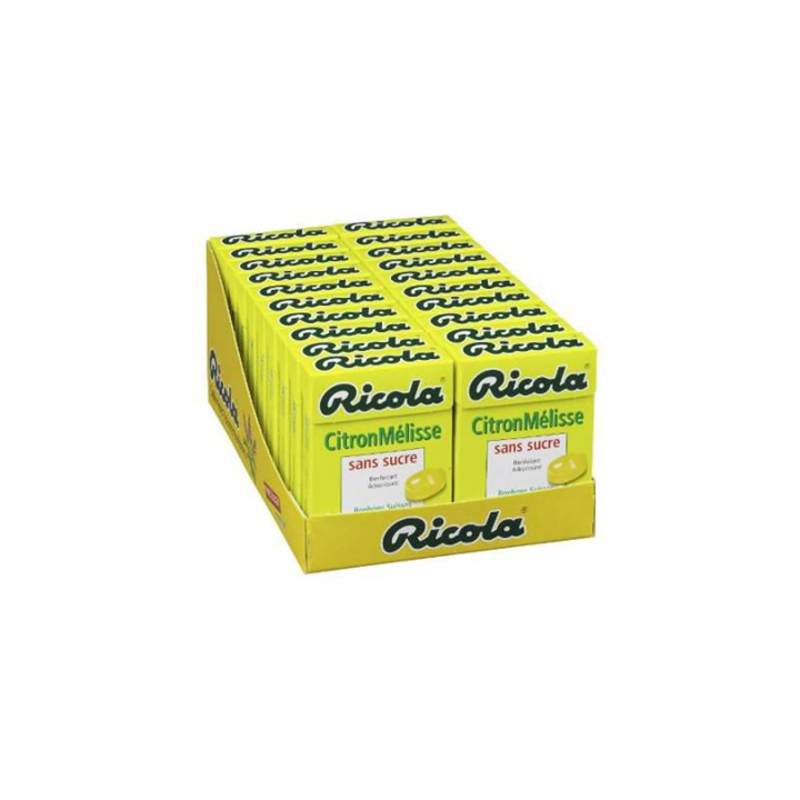 20 Etuis de Ricola Citron Mélisse 20 x 50 G