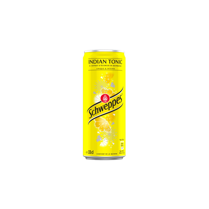 24 Canettes de Schweppes Indian Tonic 33 CL