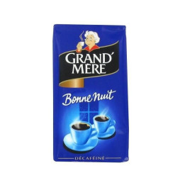 12 Paquets de Café Décaféiné Moulu Bonne Nuit Grand Mère 12 x 250 G