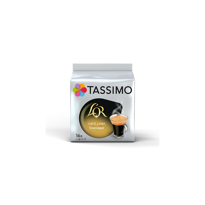 16 Dosettes de Café Long Classique Tassimo