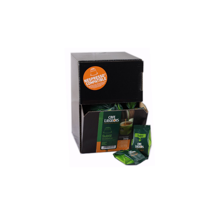 50 Capsules (Compatibles machines Nespresso) de Café Subtil Café Liegeois