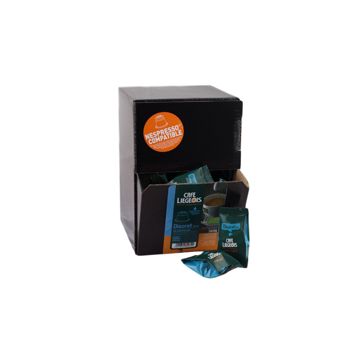 50 Capsules (Compatibles machines Nespresso) de Café Discret Déca Café Liegeois