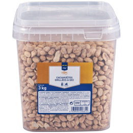 3 Kilos de Cacahuètes Grillées à Sec Seau 3 KG