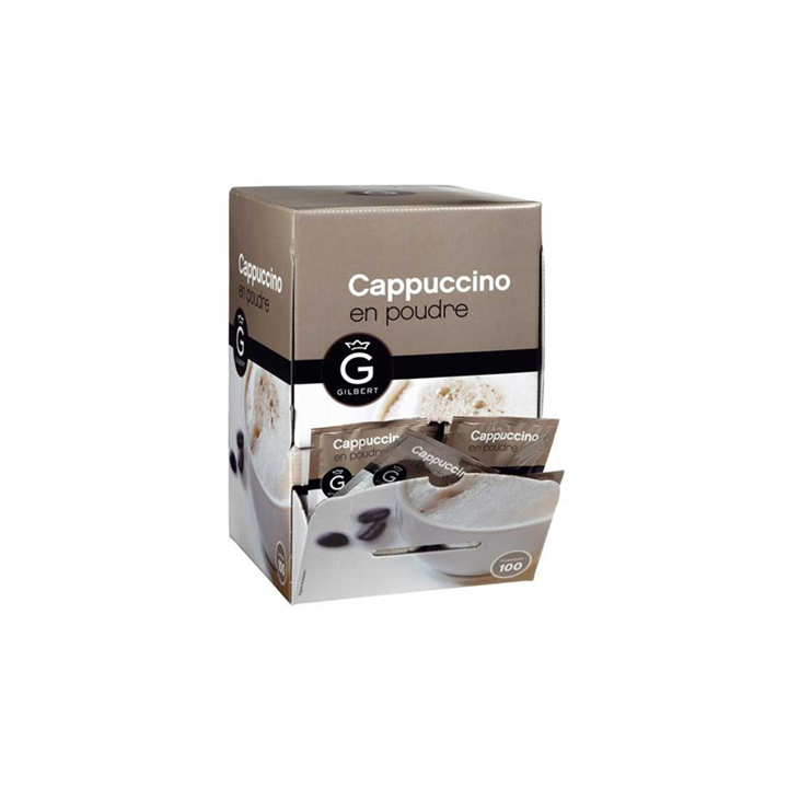 100 Dosettes de Cappuccino en Poudre Gilbert 100 x 12 G