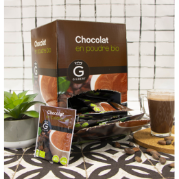 90 Dosettes de Chocolat en Poudre Bio Gilbert 90 x 20 G