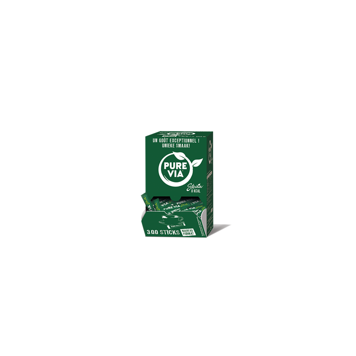 150 Sticks de Stevia Pure Via 150 x 2.5 G