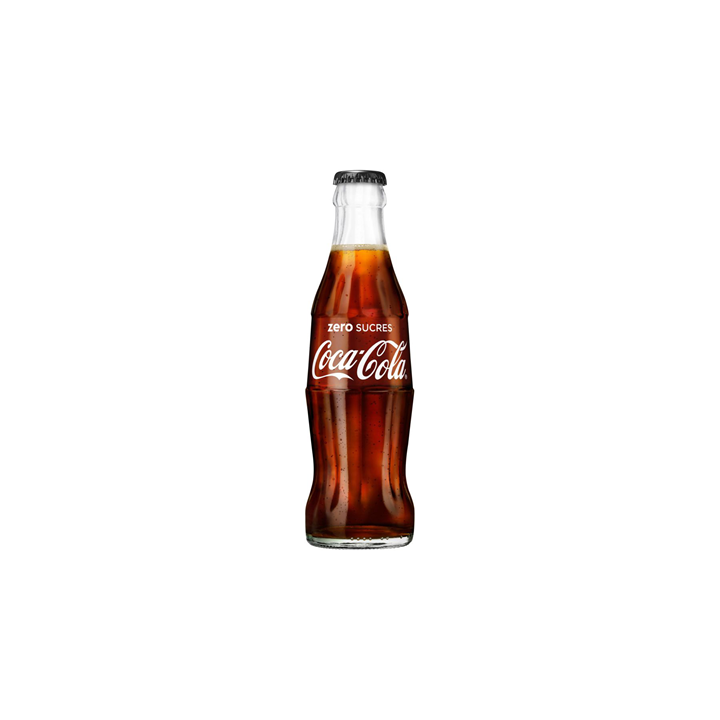 12 Bouteilles en Verre de Coca-Cola Zero 12 x 25 CL
