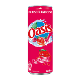 24 Canettes d'Oasis Fraise Framboise 24 x 33 CL