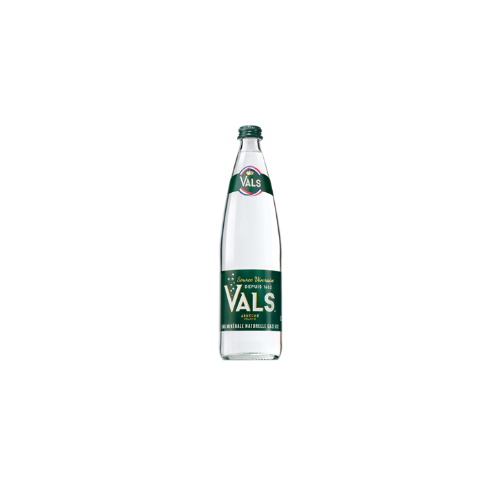 12 Bouteilles en Verre Perdu d'Eau Gazeuse Vals 12 x 75 CL